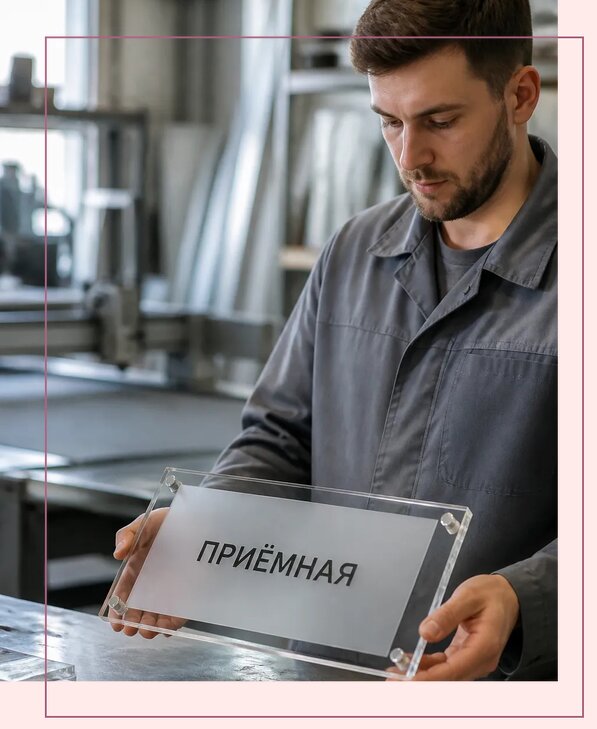 Таблички из оргстекла на заказ в Инте от 3955 р. | Аванза-Инт